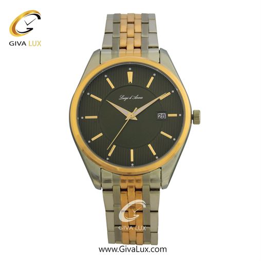 ساعت مچی اورجینال مردانه LdA | لوئیجی د آنا | Luigi d'Ana طلایی-نقره ای | نقره ای-طلایی| سبز یشمی تیره| کد رفرنس 2360